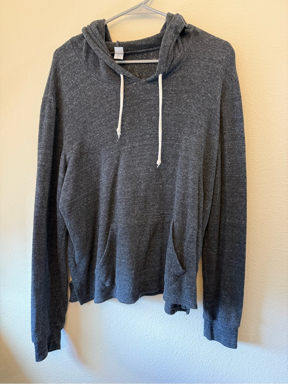 Alternative Dark Gray Scoop-Neck Hoodie Sweater